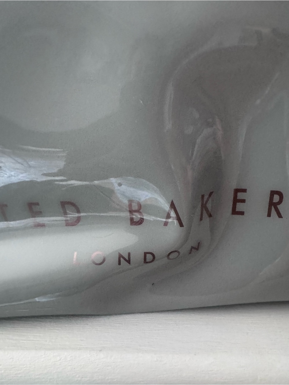 Ted Baker Grey Patent Tote with Rose Gold Bow Accent - Picture 2 of 13